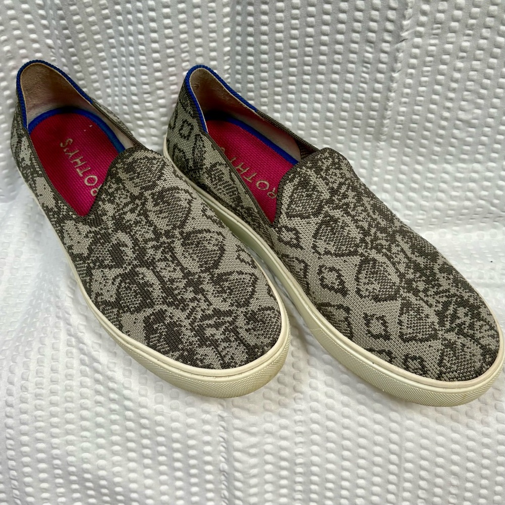 Rothy's Original Snakeskin Print Slip-On Sneaker